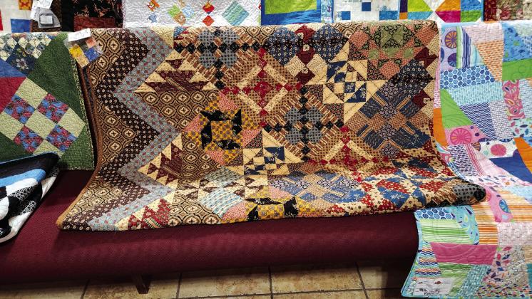 This is a sample of the many hand-crafted quilts presented to flood victims.