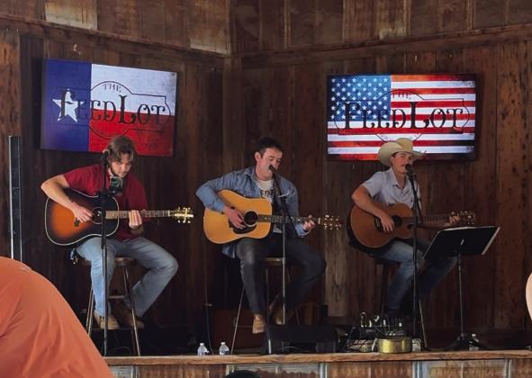 ABOVE: The three individuals sharing the stage are Jadeyn Bryant (Richland Springs, TX), Joel Allen (Lampasas, TX), and Dawson Holland (Austin, TX).
