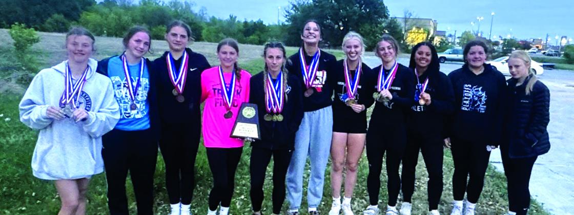 L-R: Joy Mask, Calyn Kubin, Paige Bailey, Emma Bryant, Rylie Eckert, Flora Appleton, Maggie Bryant, Raegan Eckert, Amarrea Thomas, Kinzlee Salas, Lindsey Meador Courtesy of Pam Starr/RSISD