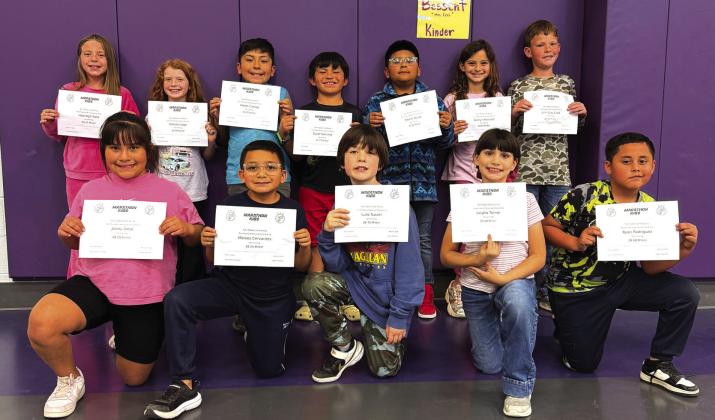 Third Grade Top Row: Hadleigh Soto, Dakota Gage, Aaron Cuevas, Zuriel Sanchez, Edwin Tovias, Addilyn Morrison, and John Clay Craft; Bottom Row: Jeimy Ortiz, Moises Cervantes, Luke Naizer, Leigh’s Turner, and Ryan Rodriguez.