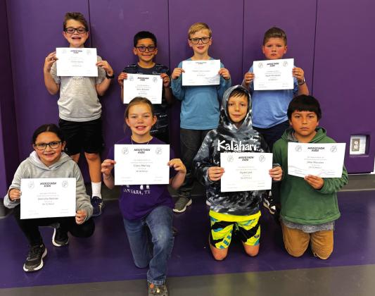 4th Grade Top Row: Corbin Ward, Kyler Bessent, Preston Moellendorf, and Noah Velazquez; Bottom Row: Daniella Salinas, Clara Murray, Ryder Jost, and Jose Morales.