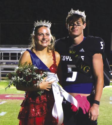 Homecoming Queen and King - (L-R) Paige Bailey and Brice Roesler. Coming Home Queen and King were Valerie and Larry Barker. They were unable to attend. Courtesy of Pam Starr