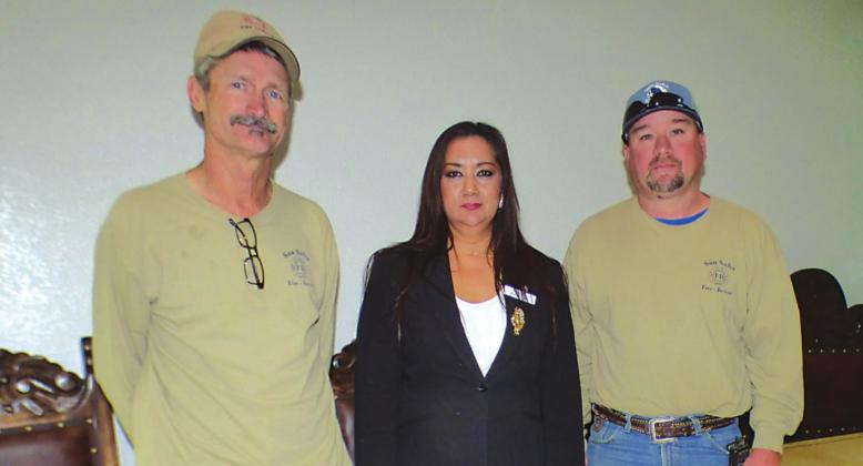 Jack Blossman - Captain, San Saba; Anita Alvarez - Office Manager, Heritage Funeral Homes in San Saba; Chris Stewart - Fire Chief, San Saba