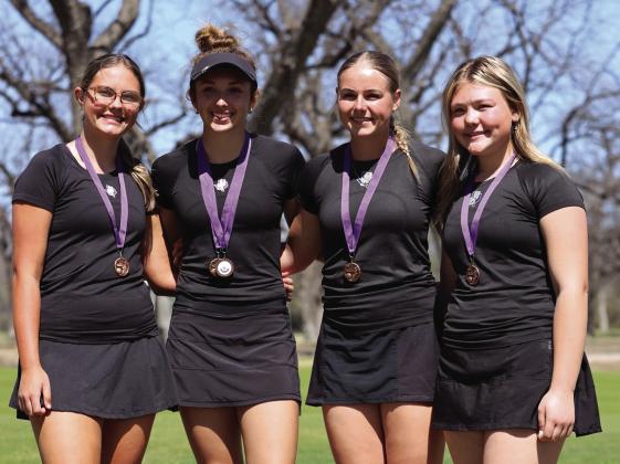 San Saba Girls 3rd place team: Addy Hay, Cinzlea Stanton, Josie Oliver, and Bryli Edmondson
