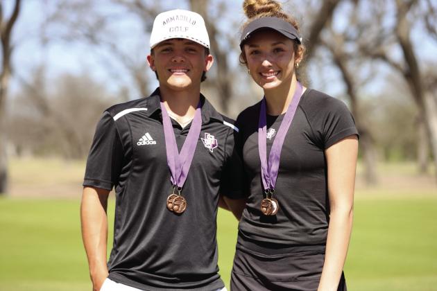 Winton Lackey (4th place Boys individual) and Cinzlea Stanton (3rd place girls individual)