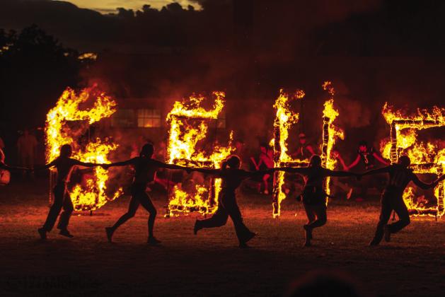 San Saba High School Lighting of the Letters was this past Monday. You can find more San Saba Armadillo sports photos on Page 10. Courtesy of Kayti Lackey