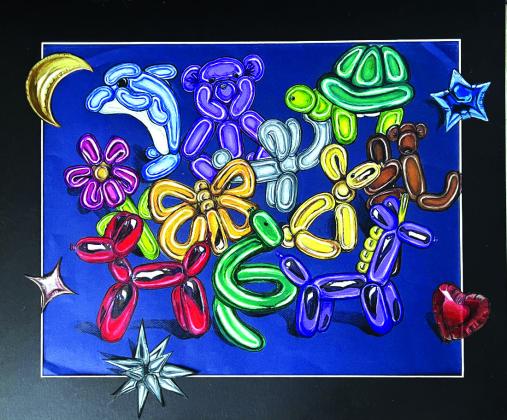 Colored Pencil Drawing of Balloons by Sabrina Dozier Courtesy of Shara Wright