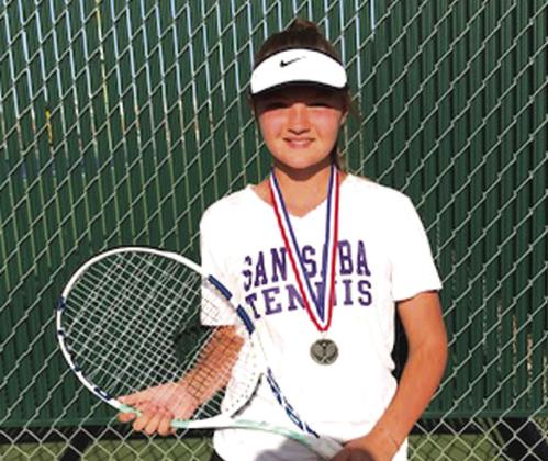 Kadence Isham - Second place in 7th grade girls singles at Fredericksburg Tournament.