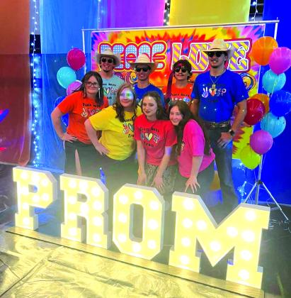 Cherokee Seniors at prom Joey Bond, Kase Bordner, Matt Gass, Rode Ligon, Kora Berrio, Laci Wagner, Skyla Shannon, and Kyla Sutton Photo courtesy of Rodney Johnson