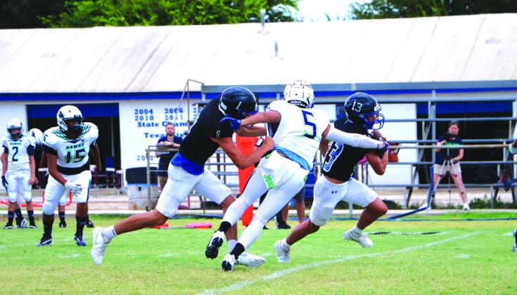 RS Football - #13 Cohen Ethridge and #1 Jim Eckermann Courtesy of Pam Starr