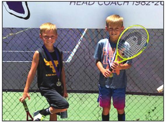 Jaden Jost - 1st place in 10 &amp;amp; boys singles and Ryder Jost - 2nd place