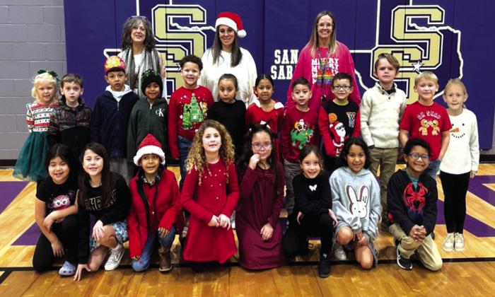 SSES 1st Grade Students getting perfect attendance for the 2nd 9-weeks grading period