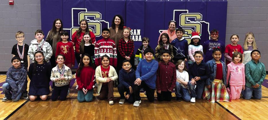 SSES 3rd Grade Students getting perfect attendance for the 2nd 9-weeks grading period