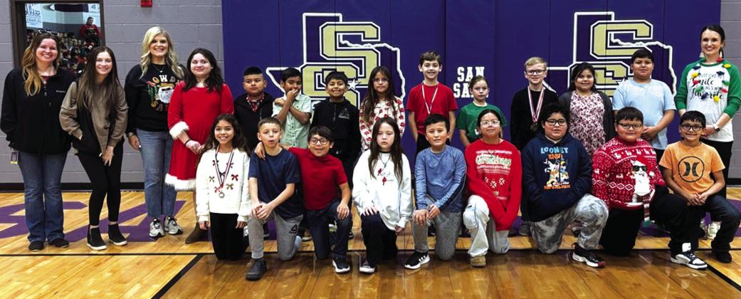 SSES 4th Grade Students getting perfect attendance for the 2nd 9-weeks grading period