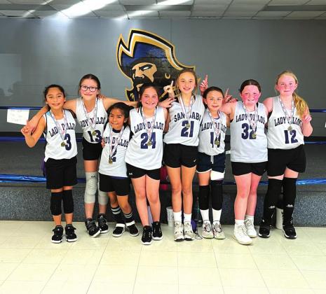 Team members are as follows (Left to Right): Carla Jimenez, Khloe Martinez, Jazmin Reyes, Greenley Jo Moore, Cameryn Brockman, Allie Sebastain, Peyton Baskin, and Mayce McDowell.