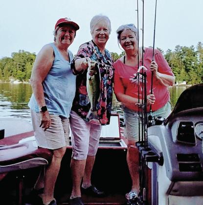 The fishing adventure was a success! L-R: Sue Ransom, Bev Leinwebber, and Dee Hopson. Way to go, girls! Courtesy of Sue Ransom