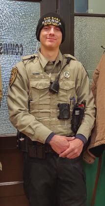 Deputy Fincher was introduced at the January 6th Commissioners Court meeting. Photo by Djuana Payton