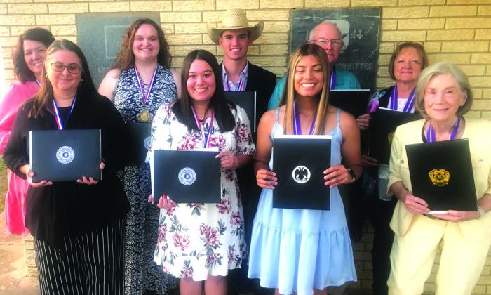 L-R Back: Terri L. Ellis, Hannah Lee Miller, Kase Alan Bordner, David F. Potts, Jane F. Potts. L-R Front: Laura Gayle Gratz, Virginia Rose Diaz, Olivia Maria Lusty, Allison Kay Nettleship. (not pictured John C. Felts) Photo by Ross J. Cox, Sr.