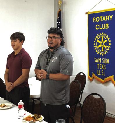 Student of the month Enrique Mendoza was presented by Coach Andreas Aguirre.