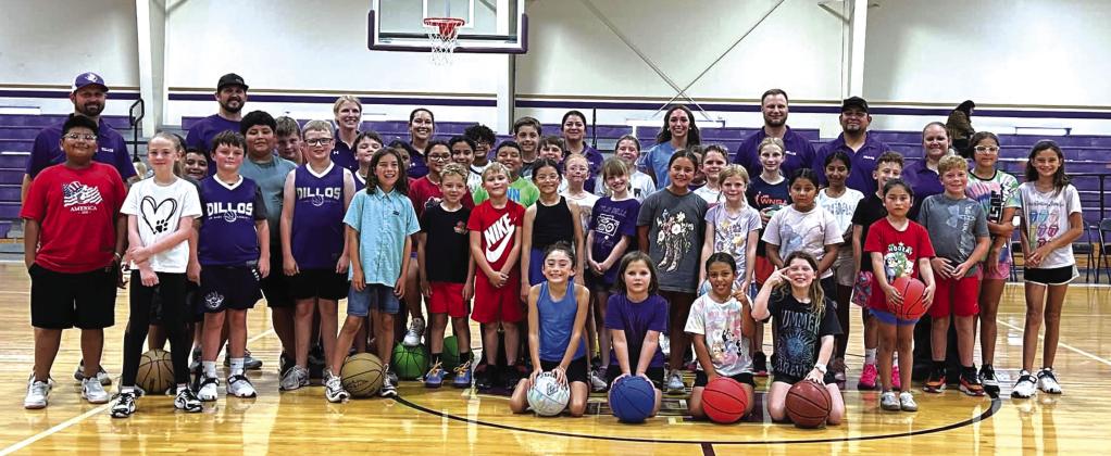 3rd through 6th grade basketball campers on their last day Courtesy of Jessica Fuller