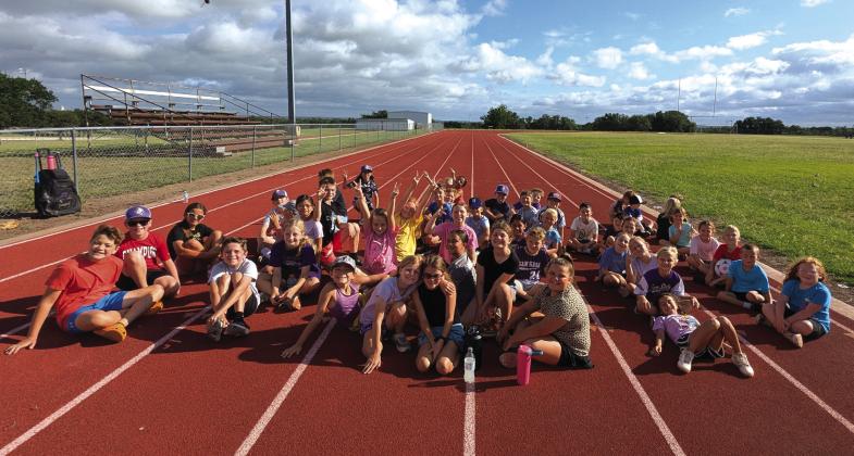 Sports camp participants getting ready to begin their rotations Courtesy of Jessica Fuller