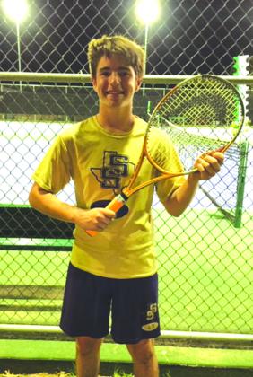 Tucker Johnson won Consolation in Boys Singles at Mason Middle School Tournament