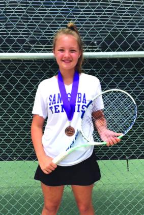 Kadence Isham won 3rd Place in 7th Grade Girls Singles at Mason Middle School Tournament