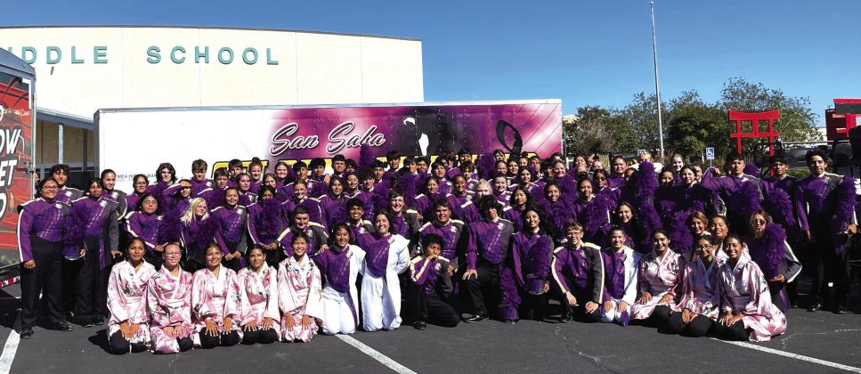 San Saba High School Golden Armadillo Band after the Belton competition