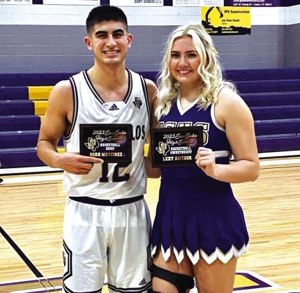 Noah Martinez and Lexy Amthor Photo courtesy of San Saba All-Sports Booster Club Facebook page