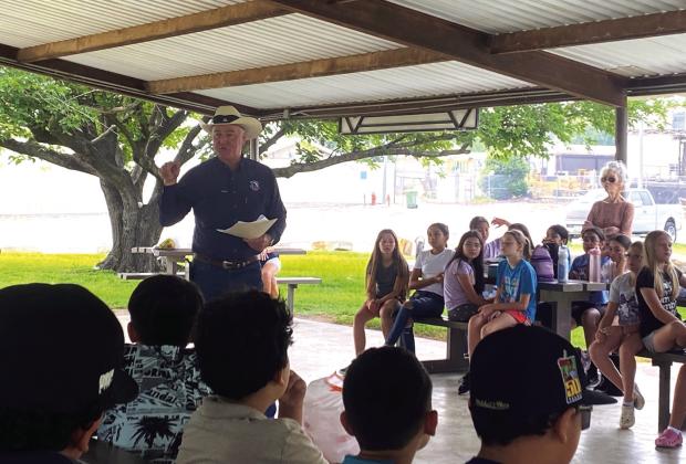 City Manager, Scott Edmonson addressing the students