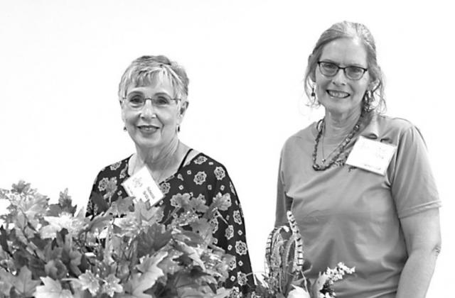 Shown are Hostesses Rebecca Britton and Teri Dickenson (Diann Furlan, chair, not shown)