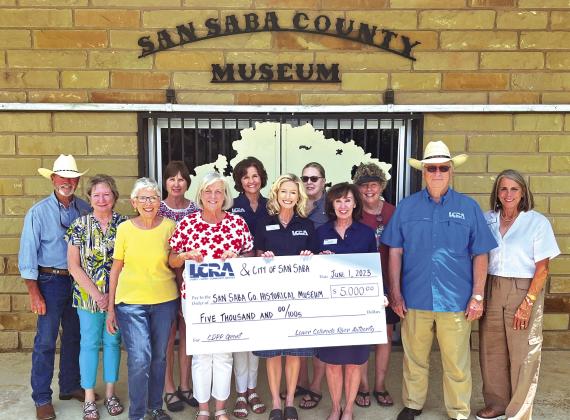 LCRA, City of San Saba Award $5,000 Grant to San Saba County Historical Museum Foundation
