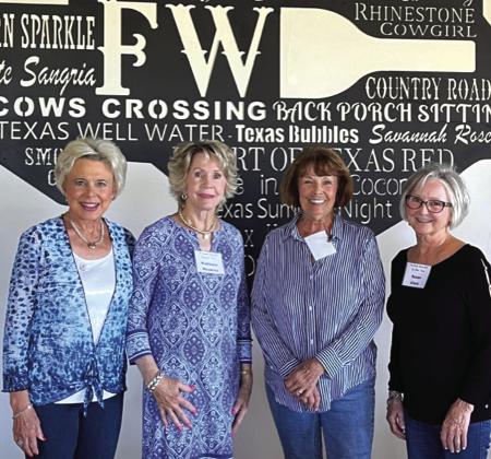 Cydney Pearce, Kathleen Hawkins, Anna Wilson, and Susan Clark served as hostesses for the Pierian Club on Thursday, October 12th, at Fiesta Winery in Bend, Texas. Twenty-two members and two associates enjoyed finger sandwiches, honey glazed pecans, and cinnamon scones on the large covered patio.
