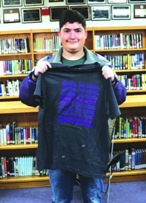 Junior Joshua Whitney March “Dude. Be Nice.” award winner