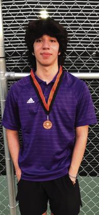 Jose Aguilera - 3rd place Varsity Boys Singles