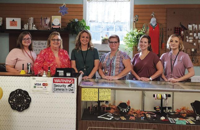 Shared Blessing employees (l-r): Heather Jolly, Joan Hunt, Amanda Brand, Jamie Brown, Miranda Uli, and Tabby Carrington
