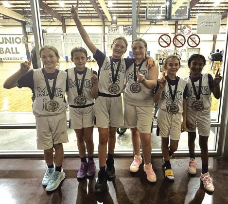 MOE 3/4 wins the 2026 “Not on Mother’s Day Shootout.” Pictured L-R: Myers Wallace, Emma Kate Kuehl, Summer Stanton, Albany Dudley, Stella Smith, and Abigail Davila.