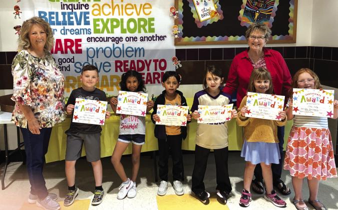 Left to right: Asher Carrington, Yaretzi Rocha, Christian Estrada, Heaven Steele, Kirby Kruger, Ellie Cooley,