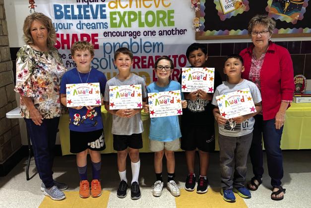 Left to right: Case Walts, Asher Little, Easton Naizer, Damian Moreno, Ruben Davila