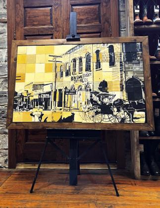 You can also see the talent of the SSHS art students at Harry’s Boots. They have a framed painting created by art students last year on display in the boot room. Photo by Shara Wright
