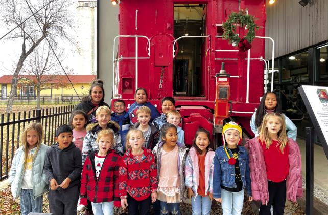 San Saba Elementary first graders visit train museum in Brownwood