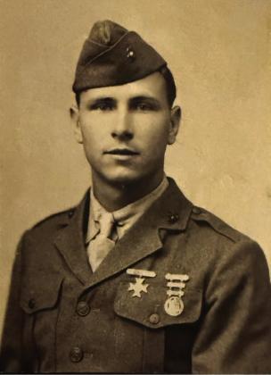 U.S. Marine Corps Private First Class Chauncy Tom White of Bend, Texas, shown in full uniform. Courtesy of Andrew Bass
