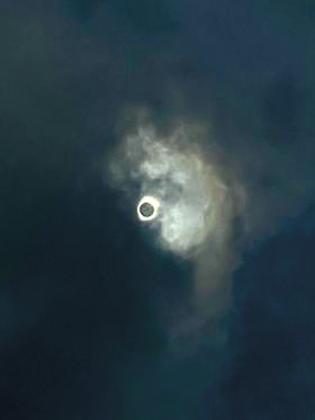 San Saba River Park eclipse photo from Sergio Pimentel
