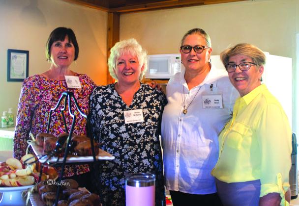 (l-r): October hostesses Lisa Foil (chair), Donna McKinney, Cindy Sloan, Marti Free
