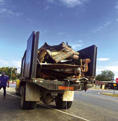 This is a sample of what resident leave on the curbside, and the city employees pick up. Courtesy of Sarah Saldivar