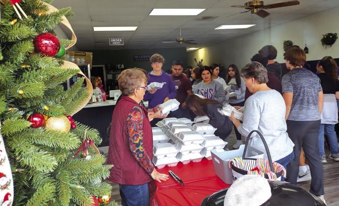 Local church treats San Saba HS seniors to spaghetti lunch