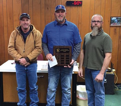 Parks Department Supervisor Eugene Bessent (center) was selected as Supervisor of the Quarter for the Fourth Quarter. Alderman Michael Nelson (right) and Public Works Director Scott Glaze, (left) presented Eugene with a plaque with his name on it and a gift certificate to a local restaurant. Photo submitted by Sabrina Maultsby