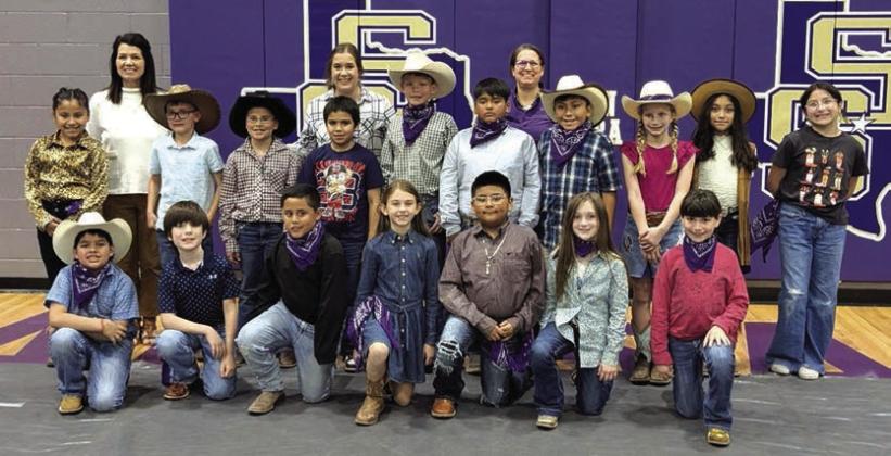 SSES 3rd Grade Students and Teachers Front Row (L to R): Aaron Martinez, Luke Naizer, Ryan Rodriguez, Stella Smith, *Edwiin Tovias, Keira Turner, and *Leigha Turner. Middle Row (L to R): *Analia Aragon, *Dayler Barrier, Tristan Beasley, *Jovani Canedo-Cervantes, John Clay Craft, Hector Crisanto, Aaron Cuevas, Hadley Fuller, Estefani Guerrero, and Camryn Jacobs. Back Row (L to R): Mrs. Terri Ellis, Mrs. Sarah Mann, and Mrs. Jenni Jost.