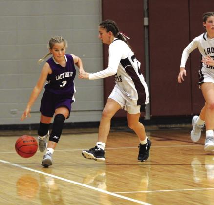8th grade - #3 Hailey Gilliam fast breaking down the court against Johnson City
