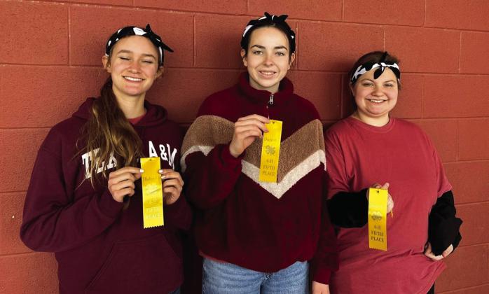 Chicks Fil-A placed 5th- left to right Caitlin Mays, Raylee Wood, Andie Fritz
